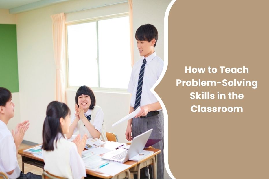 Students collaborating on a classroom problem-solving activity